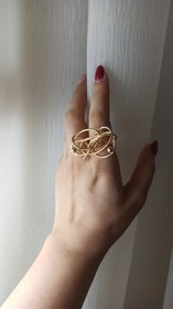 تصویر انگشتر امضا رنگ طلایی 