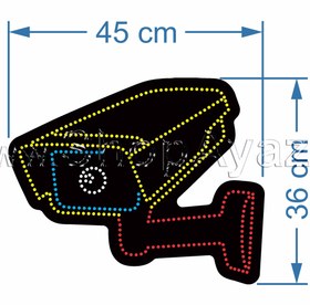 تصویر تابلو ال ای دی آیاز مدل دوربین مدار بسته کد 349 