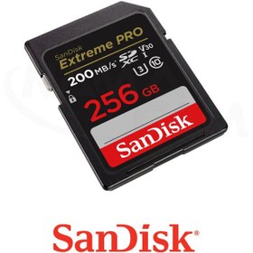 تصویر کارت حافظه SD سندیسک 256 گیگ EXtremePro – 200m/s SanDisk 256GB Extreme PRO UHS-I SDXC Memory Card