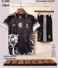 تصویر لباس رئال مادرید طرح گرگ هواداری کیفیت A+ تایلندی Real Madrid wolf design, A+ Thai quality