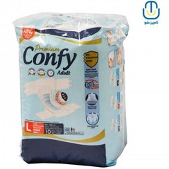 تصویر پوشک بزرگسال كانفی سایز لارج بسته 10 عددی Confetti adult diapers large size 10 pieces