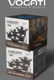 تصویر سرویس قابلمه وگاتی مدل CW-VC10 گرانیتی ۱۰ پارچه 
