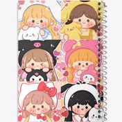 تصویر دفتر مشق 100 برگ خندالو طرح دخترانه کرومی (Kuromi) 