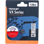 تصویر کارت حافظه میکرو اس دی پاتریوت VX SERIES C10 V30 128GB Patriot VX SERIES C10 V30 128GB Class 10 UHS-I U3 4K UHD Memory Card