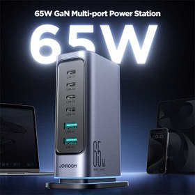 تصویر شارژر 6 پورت Joyroom GaN 65W Multi-Port Power Station JR-TCM02 