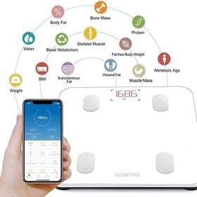 تصویر ترازوی هوشمند RENPHO - (RENPHO Smart Scale) - آنالیز دقیق ترکیب بدن و پیگیری سلامت شما RENPHO ES-26M Bluetooth Smart Scales – BMI / Body Composition Monitor.