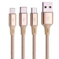 تصویر کابل تبدیل USB به microUSB/لایتنینگ/USB-C باوین مدل CB-076 طول 1 متر Bavin CB-076 USB To MicroUSB / Lightning / USB-C 1m