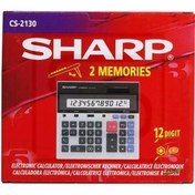 تصویر sharp / ماشین حساب / 12digit / 2memories / cs-2130 / جعبه قرمز 