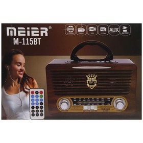 تصویر رادیو اسپیکر بلوتوثی رم و فلش خور Meier M-115BT Meier M-115BT Radio Speaker