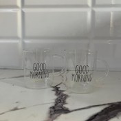 تصویر لیوان پیرکس 250 سی سی طرح Good Morning 