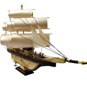 تصویر کشتی دکوراتیو چوبی دست ساز 