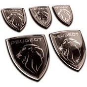 تصویر محافظ باک و برچسب آرم پژو نقره ای سیاه 3 بعدی Redline Grafik 