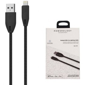 تصویر کابل USB به لایتنینگ پاورولوژی Powerology Powerology Braided USB-A to Lightning Cable