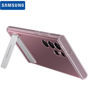 تصویر قاب استند اصلی سامسونگ Samsung Galaxy S22 Ultra 5G Clear Standing Cover 