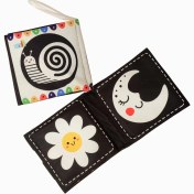 تصویر کتاب پارچه ای سیاه و سفید نوزاد 