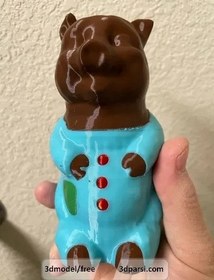 تصویر طرح سه بعدی رنگ قلک 