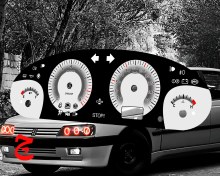 تصویر ورق کیلومتر طرح ۴۰۵/پارس ELX سفید مناسب همه ماشین ها 