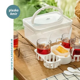 تصویر سرویس چای خوری دلنار 4 نفره هوم کت - موکا Delnar tea set for 4 people Homeket