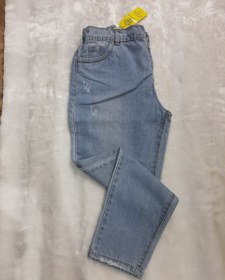 تصویر شلوار جین مام آبی روشن سایز بزرگ Mom's large size light blue jeans