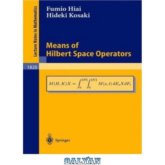 خرید و قیمت دانلود کتاب Means of Hilbert Space Operators | ترب