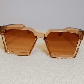 تصویر عینک کاراملی شفاف 