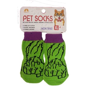 تصویر جوراب سگ و گربه مدل non بسته 4 عددی pet socks