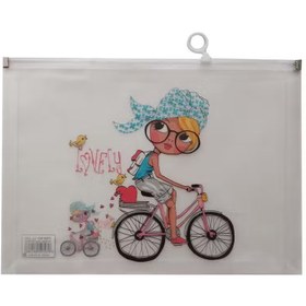 تصویر پوشه زیپ دار کرومی سایز A4 