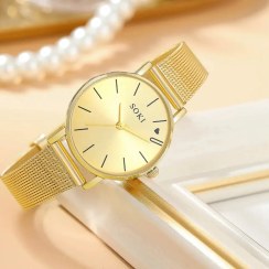 تصویر ست ساعت و دستبند زنانه برند سوکی 