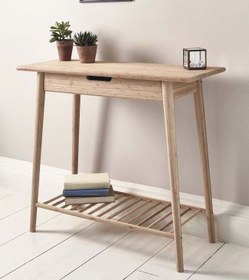 تصویر میز کنسول چوبی تک کشو 