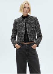 تصویر ژاکت تویید بدون دوخت - مانگو - MANGO - اورجینال- 857428620 