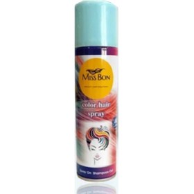 تصویر اسپری رنگ مو میس بون رنگ آبی (150میل) Miss Bone Blue hair color spray-150ml