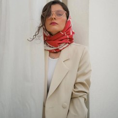 تصویر روسری نغمه سرخ- اوت لت - قواره naghme scarf-red