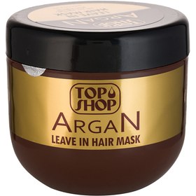 تصویر ماسک مو بدون نیاز به آبکشی حاوی روغن آرگان 500میل تاپ شاپ Top Shop Argan Oil Leave In Hair Mask 500ml