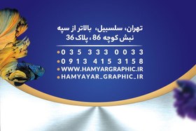 تصویر طرح کارت ویزیت آکواریوم لایه باز 