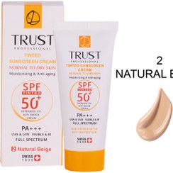 تصویر کرم ضد آفتاب رنگی و ضد پیری بژ طبیعی (پوست خشک تا نرمال) Color sunscreen and natural beige oil control cream (combination to oily skin)