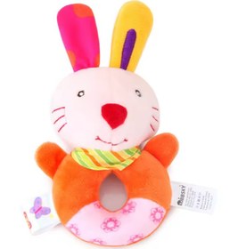 تصویر جغجغه پولیشی نوزاد طرح حیوانات bbsky 