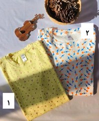 تصویر تیشرت کبریتی زنانه اچ اند ام طرح دار 