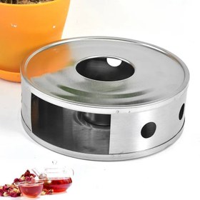 تصویر وارمر قوری استیل دو تیکه 