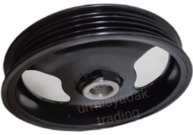 تصویر پولی پمپ هیدرولیک فرمان چهار شیار تیبا و پراید یورو4 جی آی اس پی GISP 