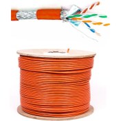 تصویر کابل Cat6 نگزنس دارای شیلد و فویل ضد حریق حلقه 500 متری- فلوک پاس 