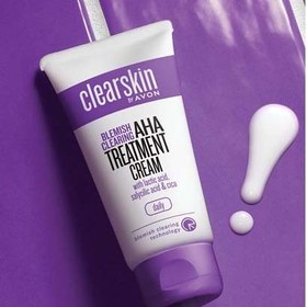 تصویر کرم درمانگر AHA برطرف‌کننده لک های پوستی پوستهای مستعد آکنه Avon CLEARSKIN BLEMISH CLEARING AHA TREATMENT AVON