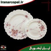 تصویر سرویس غذاخوری 25 پارچه آرکوپال (۶ نفره) رکسانا صورتی iropal 25 Pcs