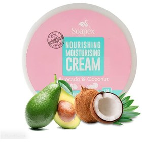 تصویر کرم آبرسان دست و صورت حاوی روغن نارگیل و آووکادو 220میل سوپکس Soapex Hand Cream With Avocado And Coconut 220ml