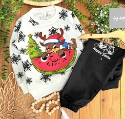 تصویر ست بلوز و شلوار بچگانه گوزن کریسمسی 