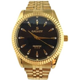 تصویر ساعت مردانه GALAXY طلایی 