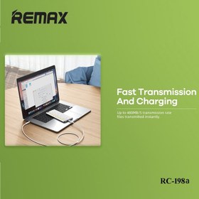 تصویر کابل تبدیل USB به USB-C ریمکس مدل RC-198a 5A طول 1 متر 