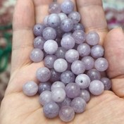 تصویر مهره سنگ آنجلیت ۸میل اصل معدنی سوراخ دار 