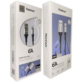 تصویر کابل تبدیل USB به لایتنینگ هانروکس مدل C81 طول 1 متر 