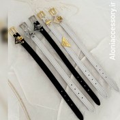 تصویر دستبند طرح چرمی پرادا 