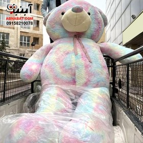 تصویر عروسک خرس بزرگ 3 متری آبرنگی کد 1252 3 meter watercolor bear doll